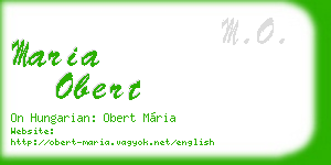 maria obert business card