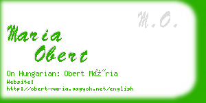 maria obert business card